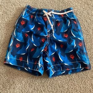 Gap brand bathing suit, swim trunks toddler boy size 3T sharks